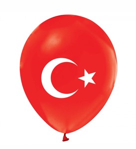 Türk Bayrağı & Balon & Ham Bez El Çantası & Faber-Castell 12'li Boya Kalemi & Köpük Baloncuk Hediye Seti #3